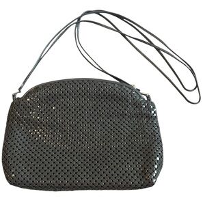 Whiting and Davis Vintage Crossbody silver color